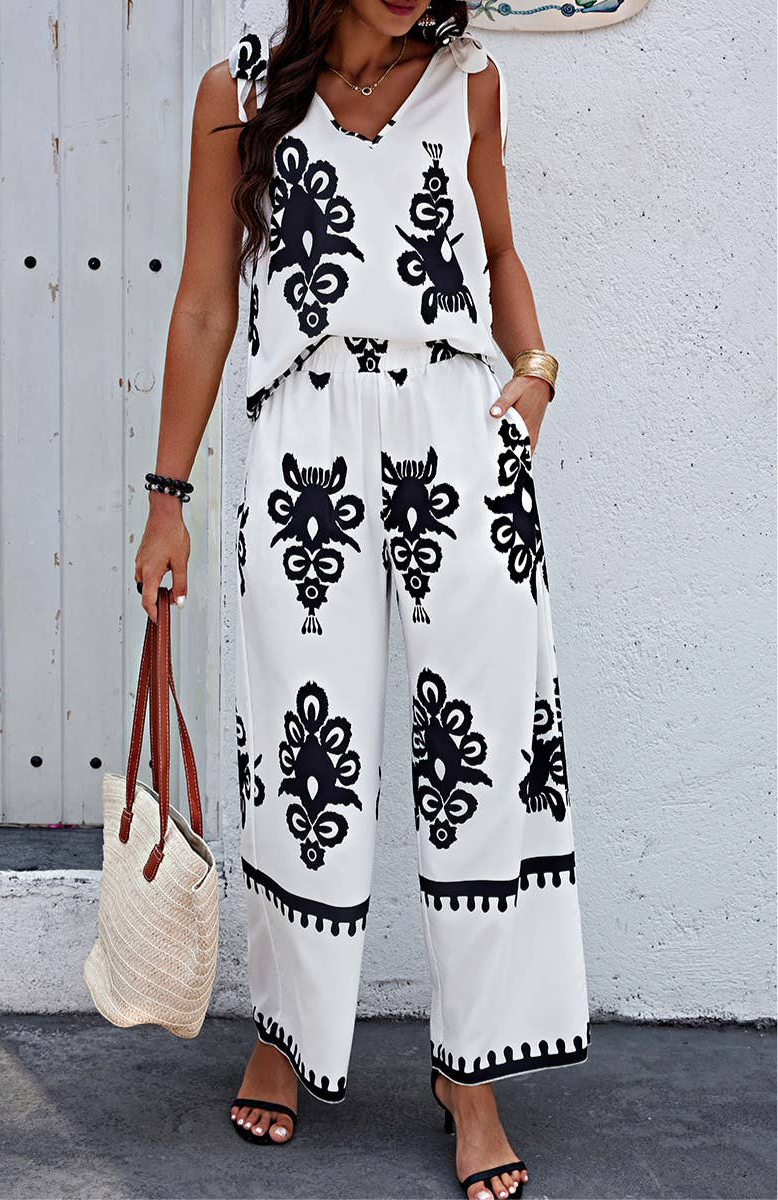FANCY FLORAL KNOT SHOULDER SET