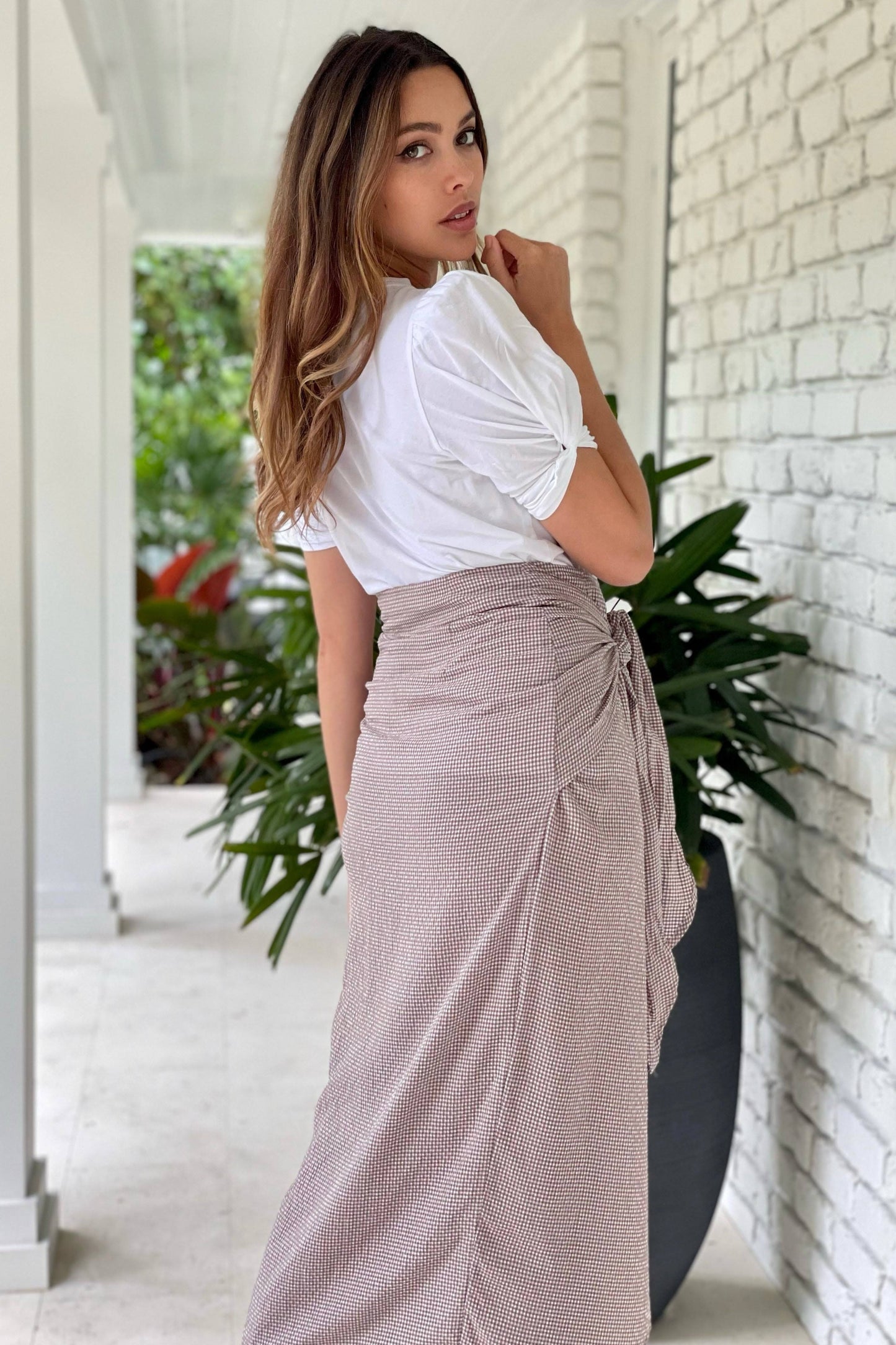 ESPRESSO WRAP SKIRT