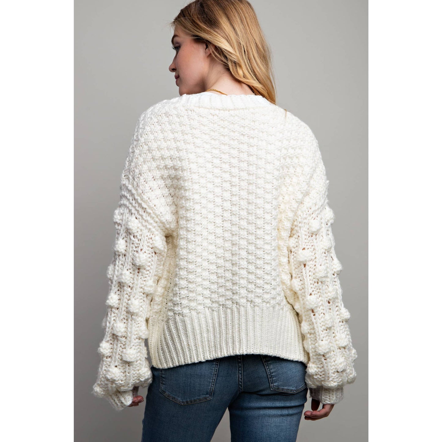 SWEET 3D FLOWER KNITTING CARDIGAN