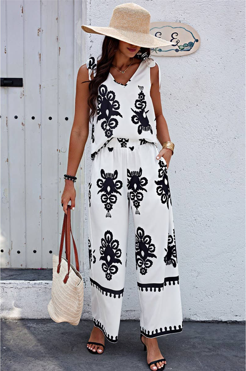 FANCY FLORAL KNOT SHOULDER SET