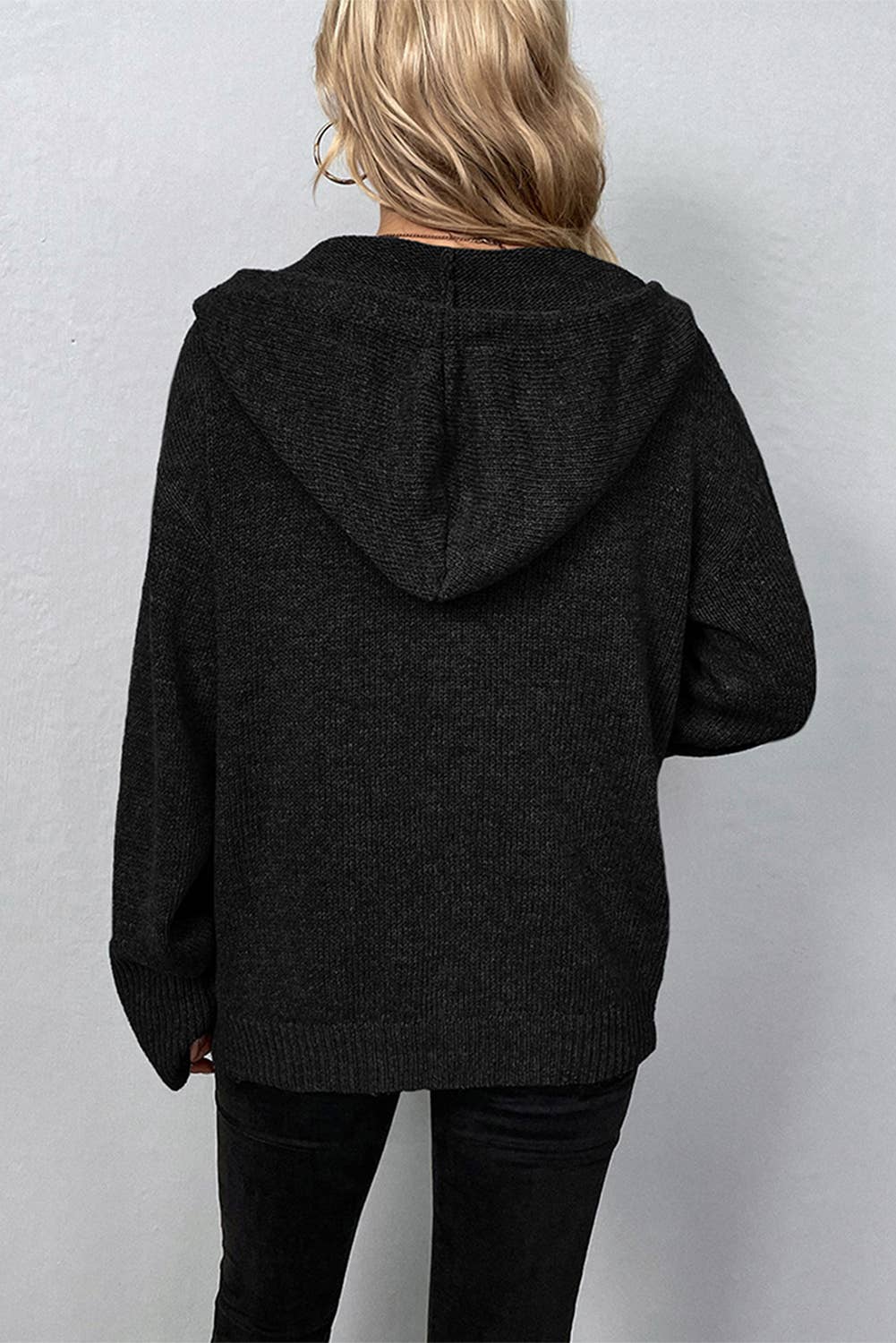 THE BLACKOUT HOODIE CARDIGAN SWEATER