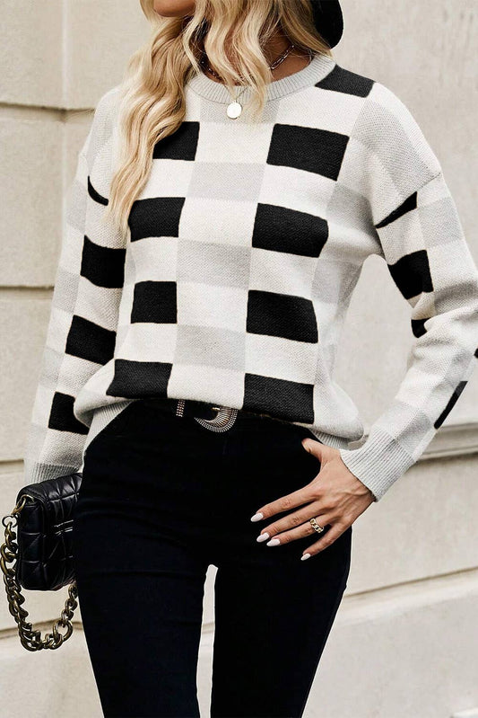 THE COZY CHECK AND CHIC SWEATER