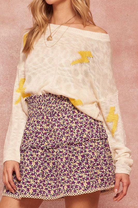 THUNDERBOLT GRAPHIC SWEATER