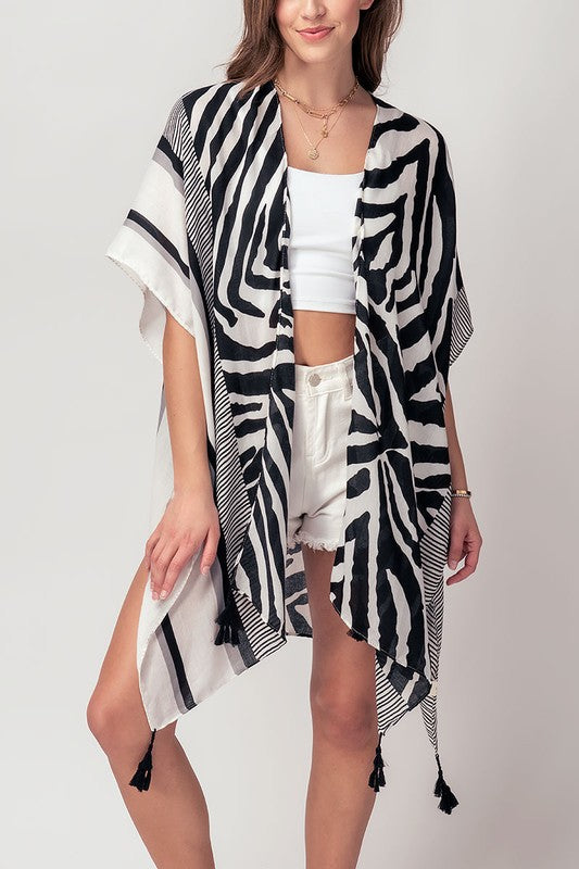 ZEBRA PRINT KIMONO
