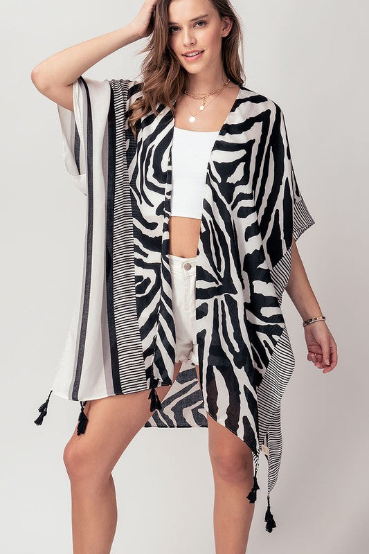 ZEBRA PRINT KIMONO