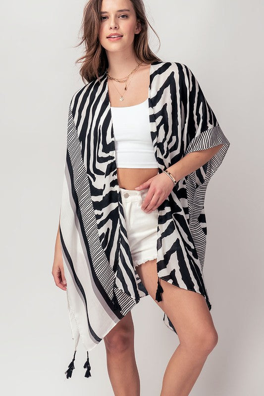 ZEBRA PRINT KIMONO