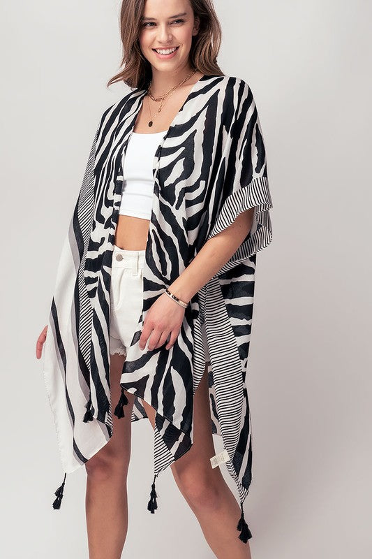 ZEBRA PRINT KIMONO