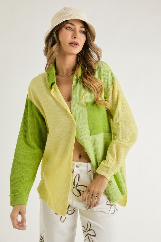 DAY DREAMIN' BUTTON DOWN TOP